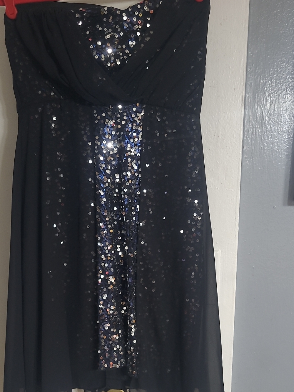 Trixxi Black Strapless Sequin Cocktail Dress, Size 3